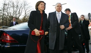 Президенът на Полша Лех Качински и съпругата му Мария, която също загива в самолетната каастрофа