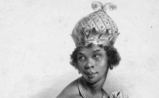 Нзинга - една изключителна африканска владетелка, сломила португалците през XVII в. 