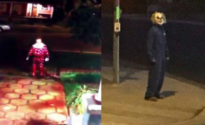  Видеозаписи от появяването на мъже, облечени като клоуни, по улиците на Англия, 2016. 