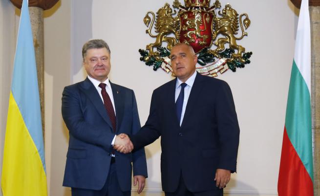 Украинският президент Петро Порошенко и българският премиер Бойко Борисов при миналогодишната визита на Порошенко в София