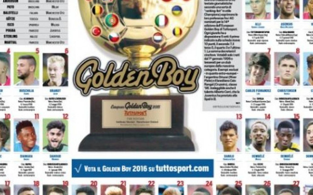 Италианското издание Tuttosport определи финалистите за наградата Golden boy която