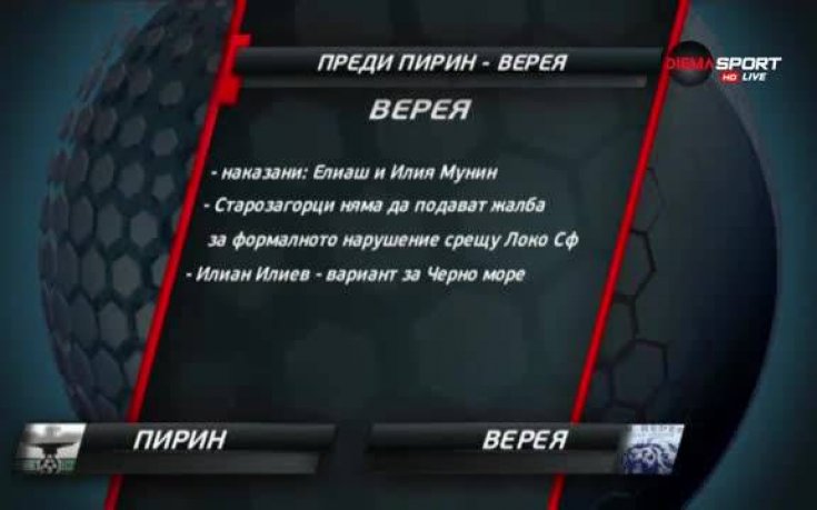 Безграничната воля на Верея срещу непредсказуемия Пирин