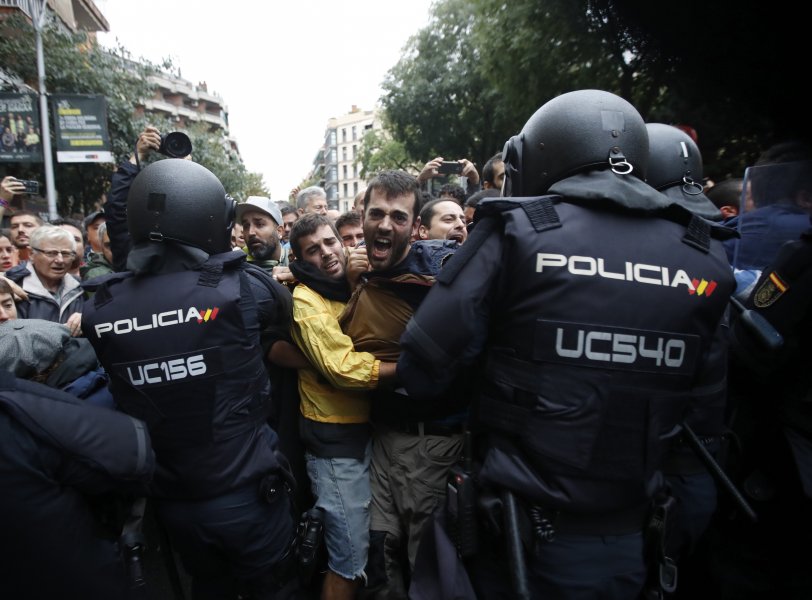 Сблъсъци с полицията в Барселона1