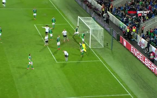 Германия вкара трети гол на Северна Ирландия в края на