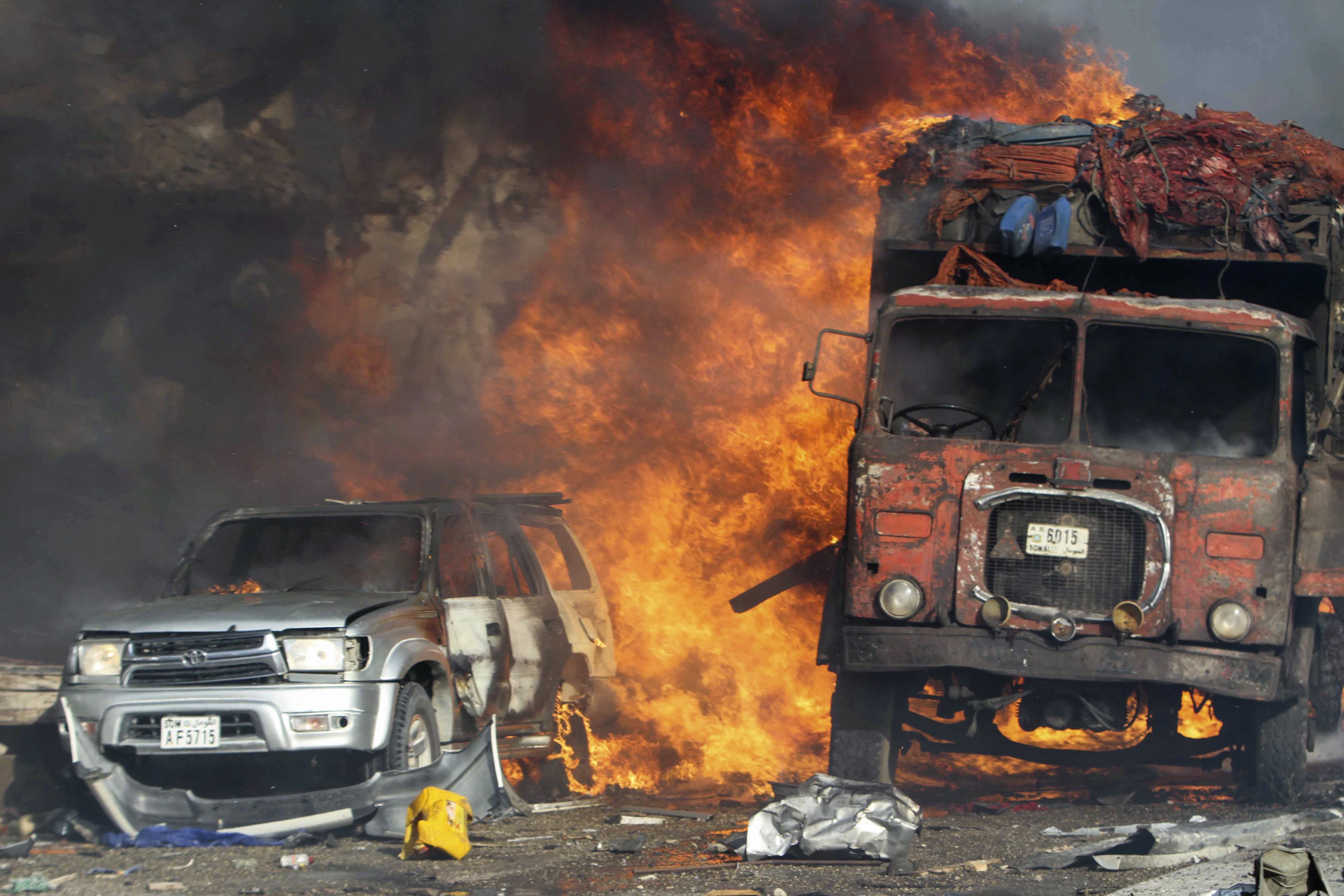 Последиците от взрива в Могадишу