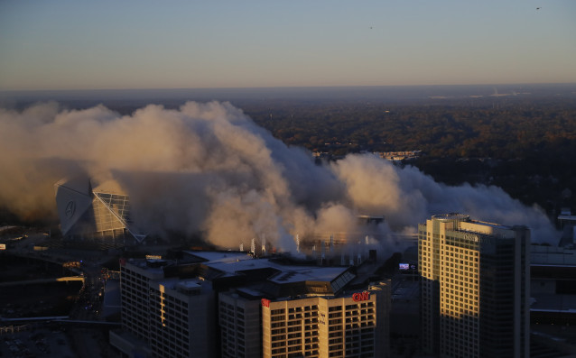 Стадионът в Атланта Джорджия Доум който прие олимпийските състезания по