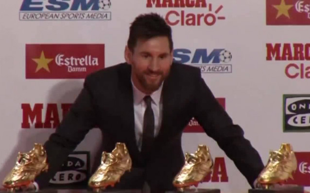 Звездата на Барселона Лионел Меси получи за 4 ти път