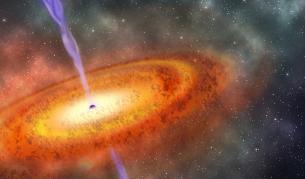 Интерпретация на учените как вероятно изглежда гигантската черна дупка