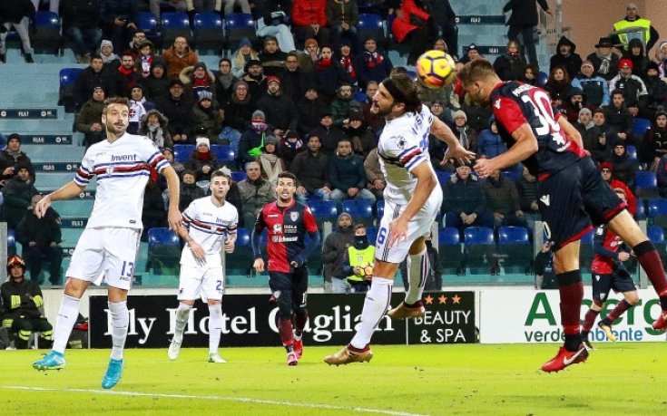 Сампдория изпусна победата срещу Каляри