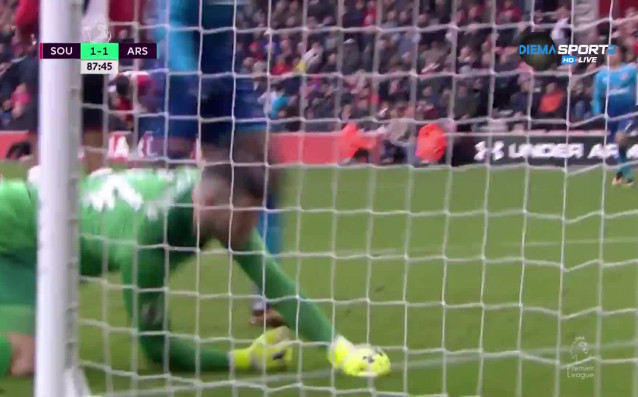 Арсенал успя да изкове равенството в мача със Саутхемптън в