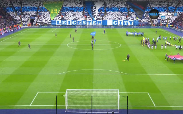 Феновете на Лестър Сити посрещнаха гостуващия Кристъл Палас с мащабна