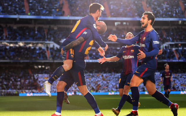 Триумфът на Барселона срещу Реал на Бернабеу 3 0 изравни на