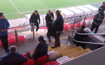 Русев гледа първи мач на Левски за годината