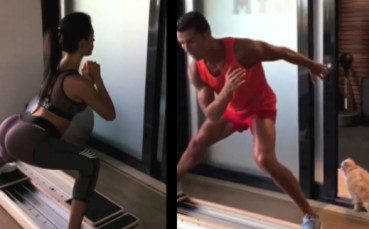 Роналдо и Джорджина тренират яко за крака и дупе