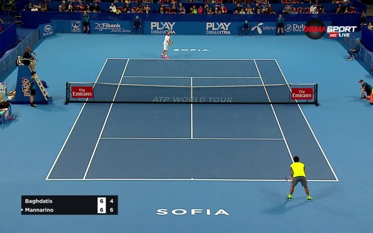 Багдатис - Манарино 6:7(4), 6:3, 6:1 /репортаж/