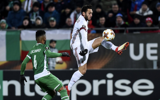 Милан води с 1 0 срещу Лудогорец при гостуването в Разград