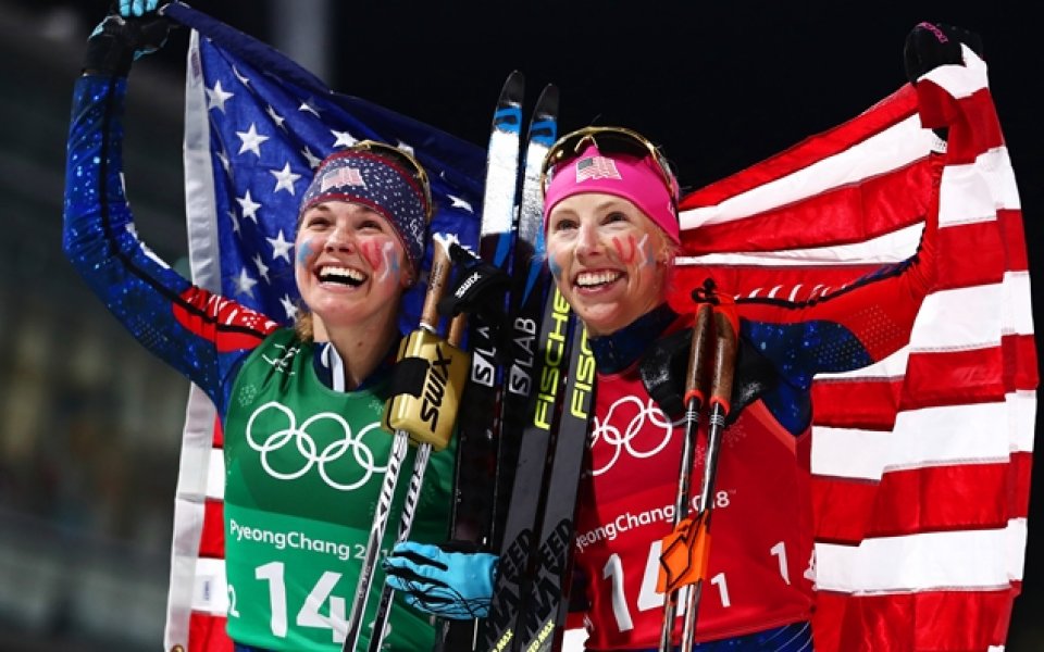 САЩ с историческа титла в отборния спринт по ски бягане за жени