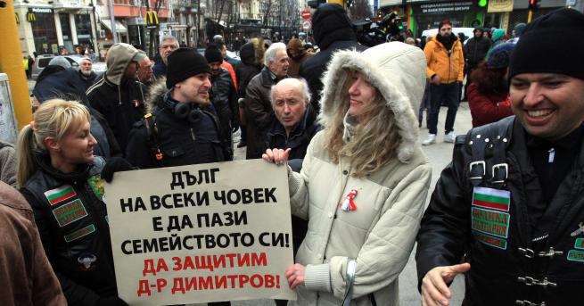 Протест в София в защита на д р Иван Димитров блокира