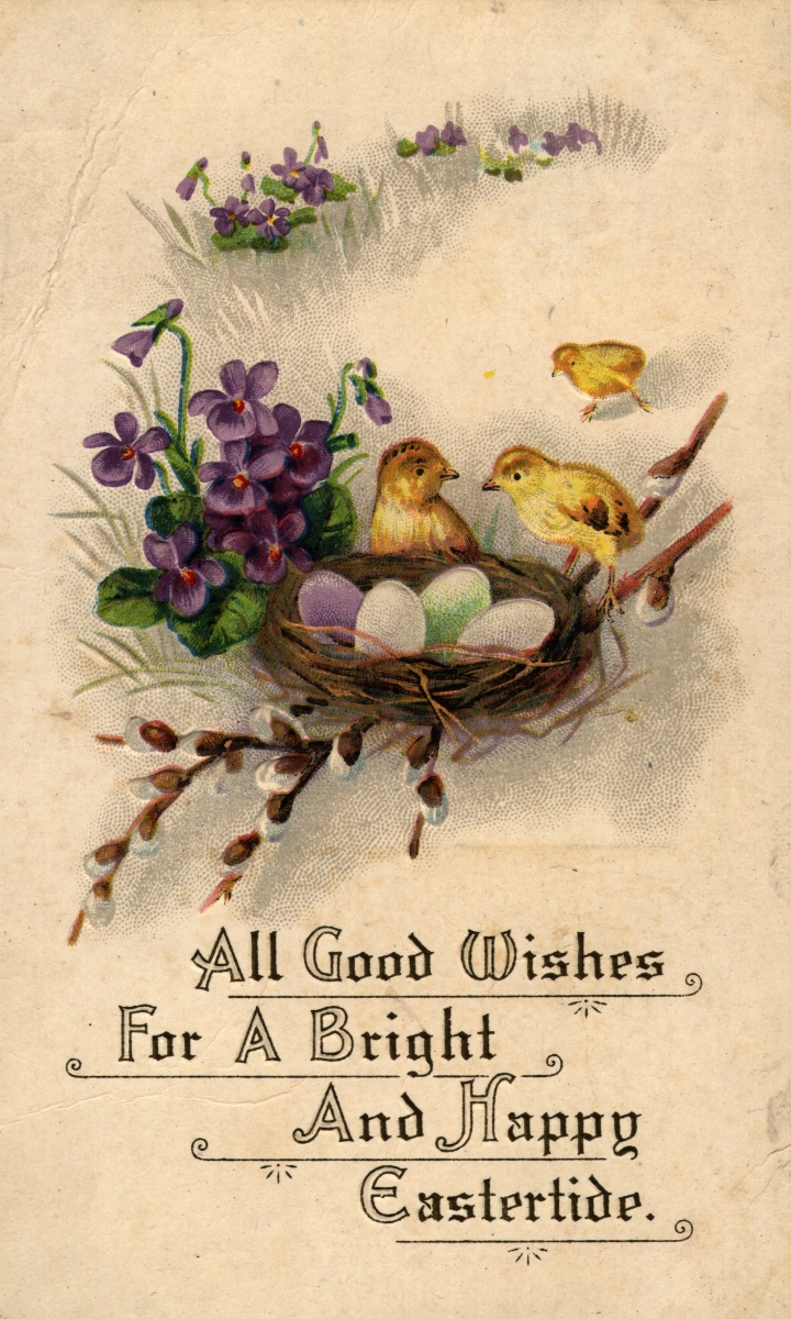 Великденска картичка от 1900 година.