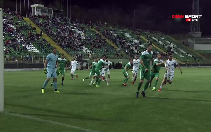 Андреа Христов разстреля с глава вратата на Пирин за 3:2