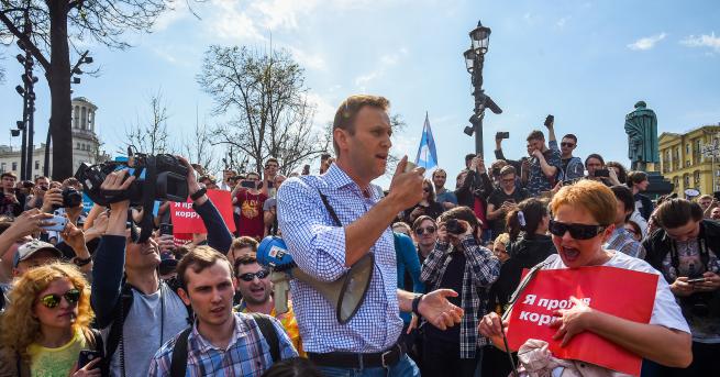 Алексей Навални инициаторът на вчерашните протести срещу президента Владимир Путин