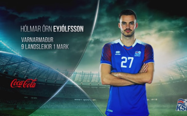 Бранителят на Левски Холмар Ейолфсон попадна в състава на Исландия