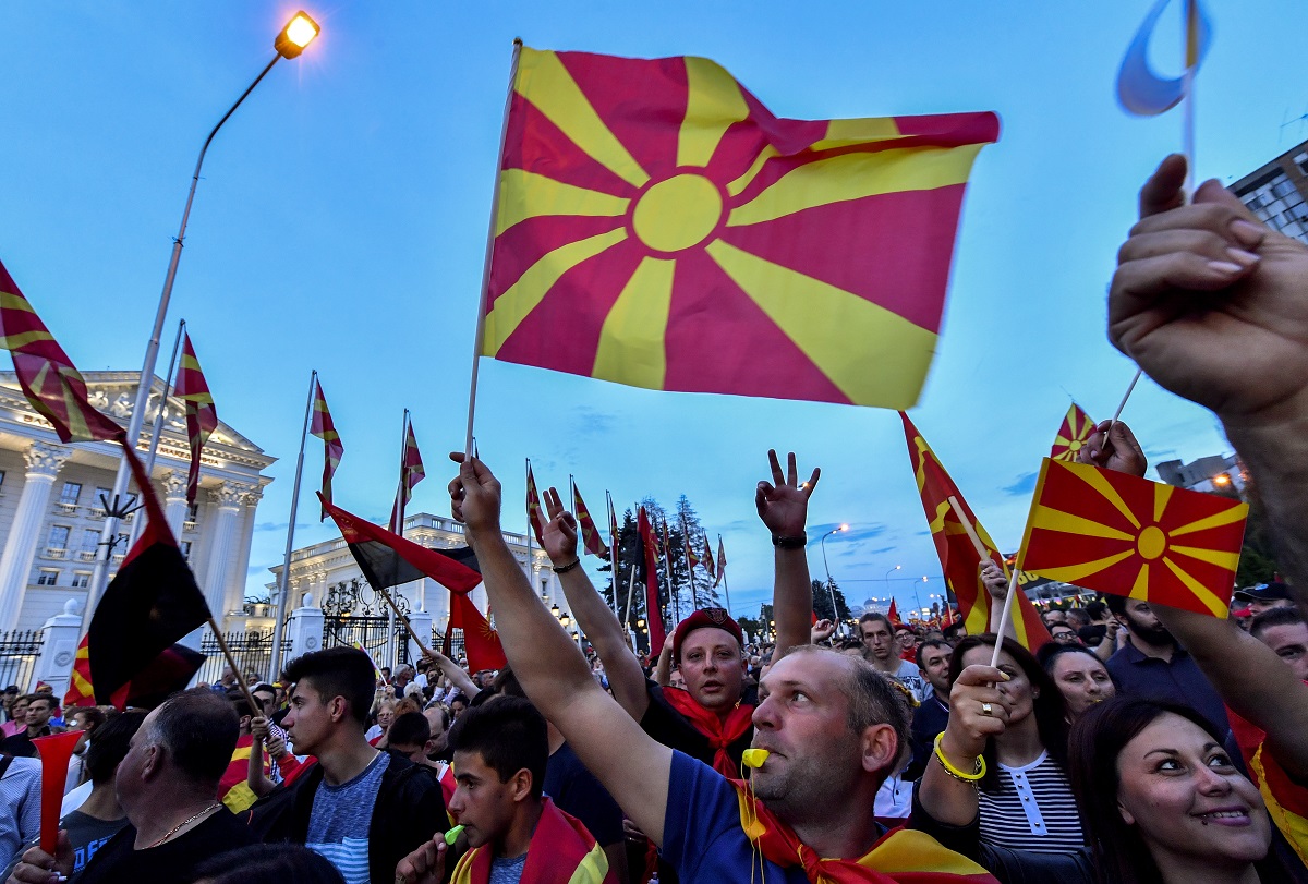 Протест в Скопие срещу преговорите за смяна на името на Македония