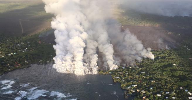 Ново изригване на вулкана Килауеа на Хаваите снощи беше съпроводено