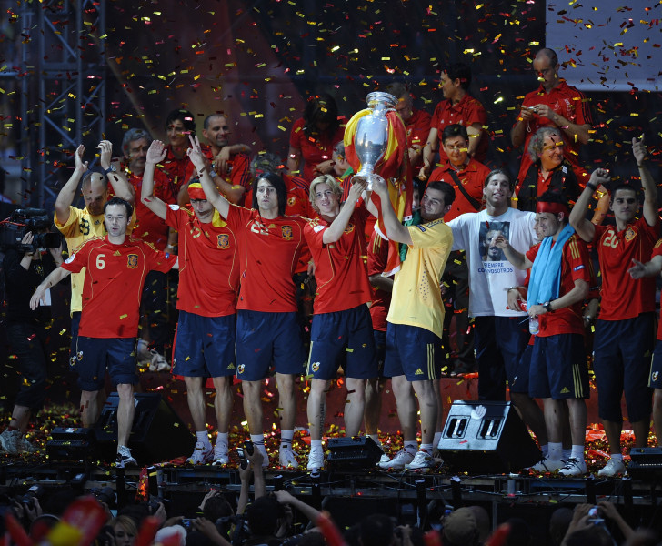 Испания с европейската титла през 20081