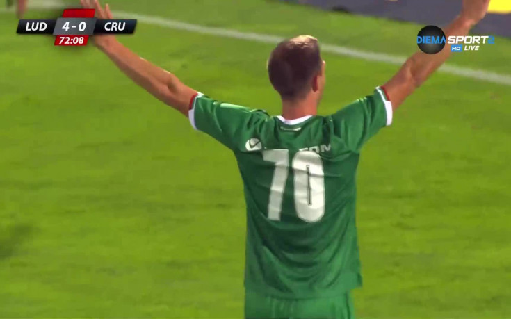 Швиерчок вкара пети гол за Лудогорец срещу Крусейдърс
