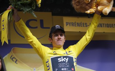 Шампионът в Обиколката на Франция за 2018 година Герайнт Томас