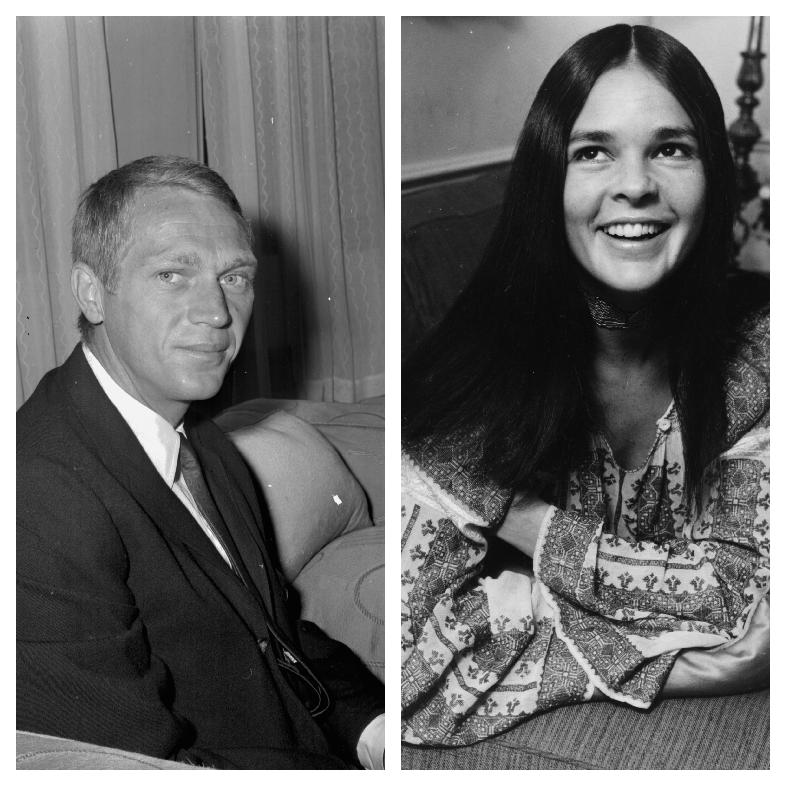 1973 г. Стийв Маккуин и Али Макрау, която е в пика на своята кариера след лентата Love Story от 1970 г. През 1973 г. се женят, а през 1979 - развеждат. 