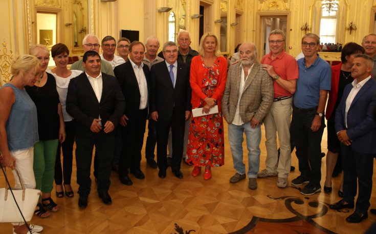 Бах се срещна с бг олимпийски медалисти, Гроздева с  прочувствено приветствие