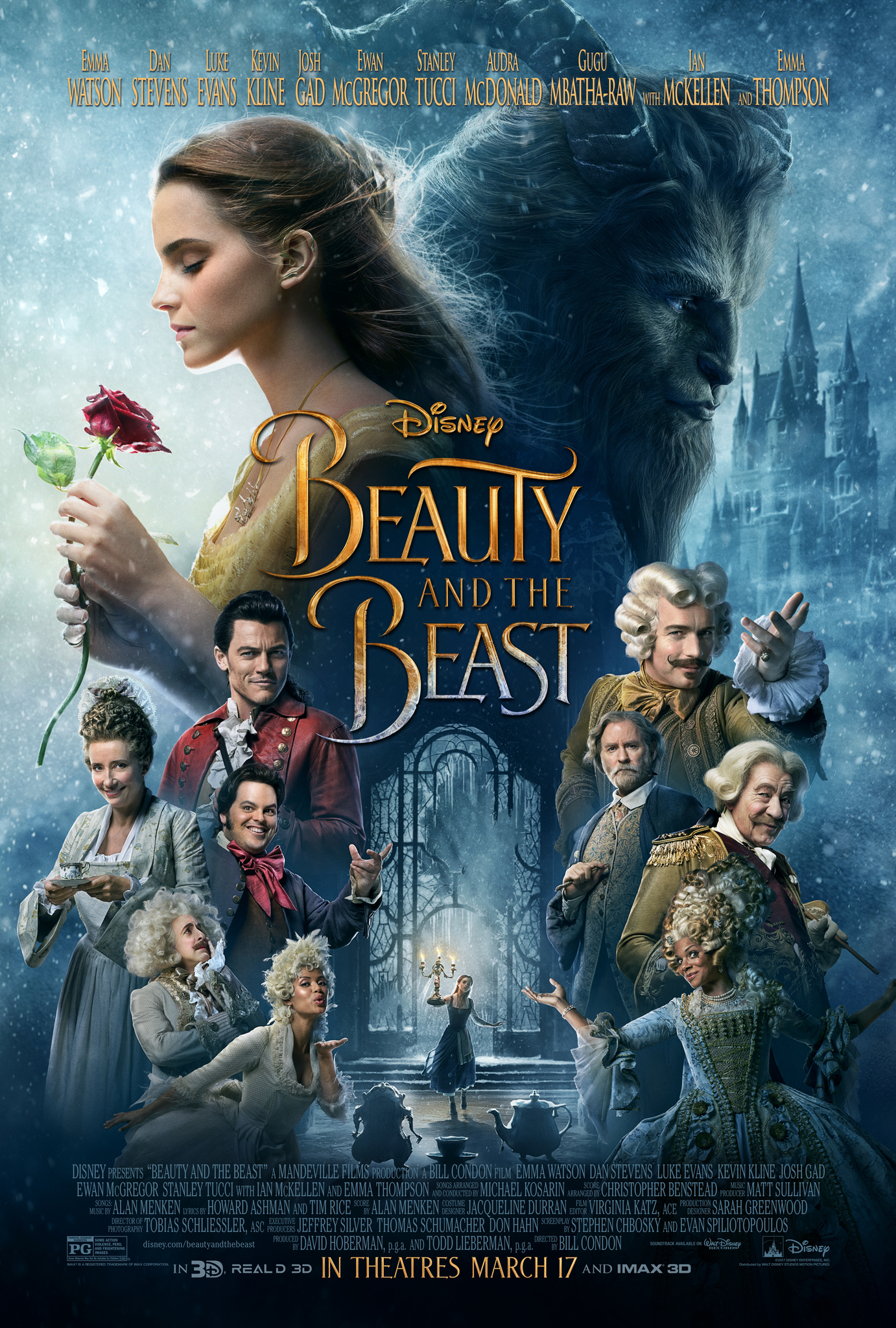 6. Beauty and The Beast / „Красавицата и звяра“ – 2017; Режисьор: Бил Кондън; Участват: Люк Еванс, Ема Уотсън, Дан Стивънс