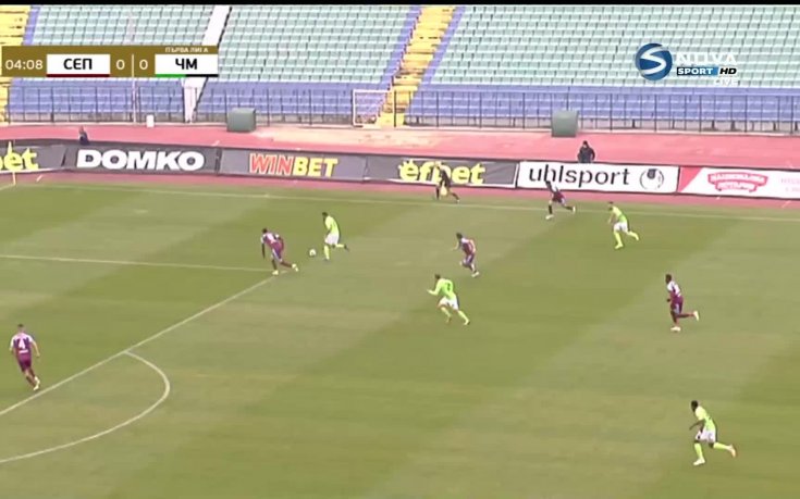 Септември - Черно море 0:0 /първо полувреме/