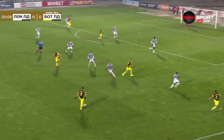 Локомотив Пд - Ботев Пд 0:0 /първо полувреме/