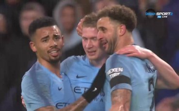 Де Брюин изпрати свистяща ракета в мрежата на Бърнли