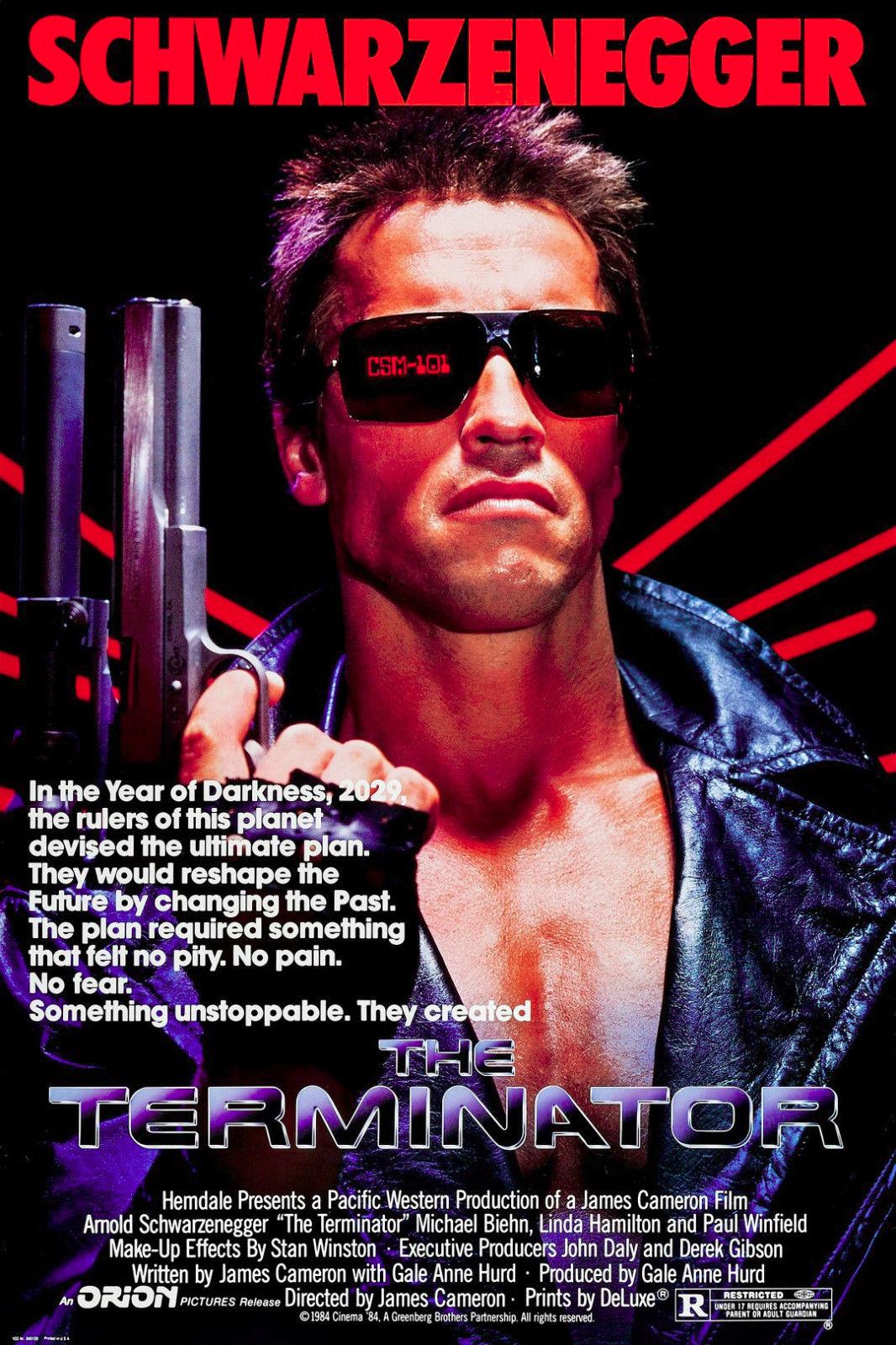 The Terminator / „Терминатор“ (1984) – Режисьор: Джеймс Камерън; Участват: Арнолд Шварценегер, Майкъл Бийн, Линда Хамилтън.