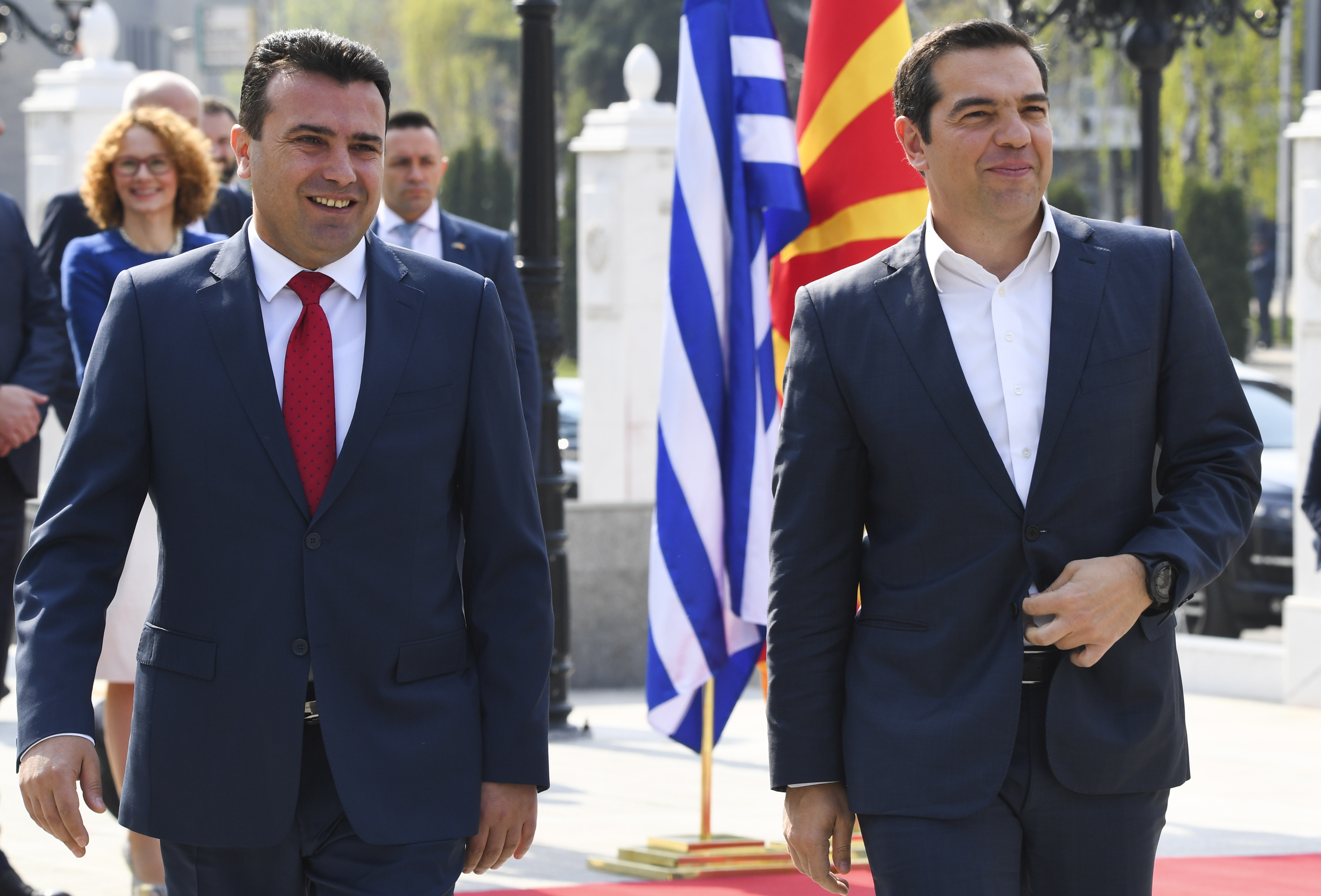 Това е първо посещение на гръцки премиер в страната след подписването на Договора от Преспа