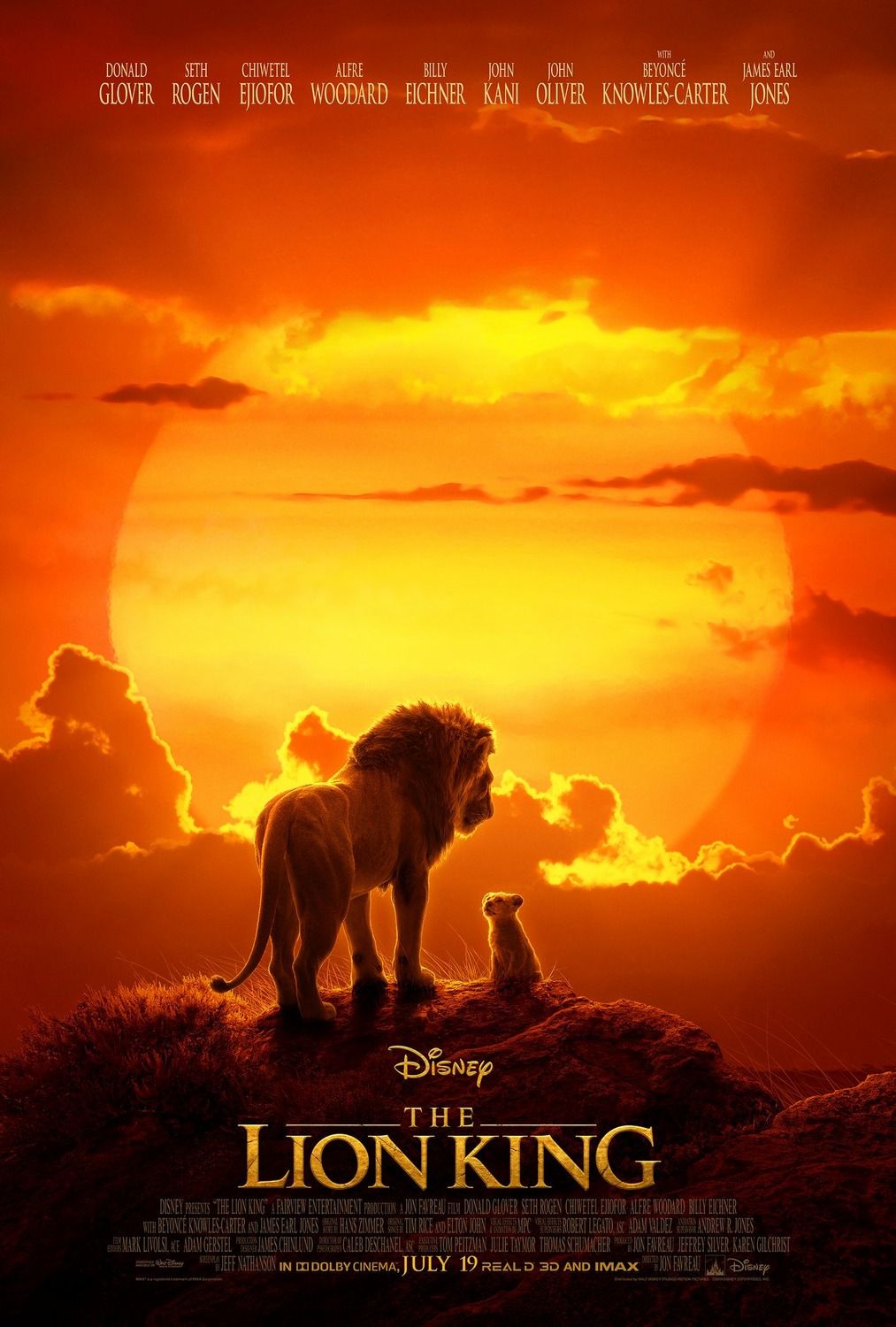 The Lion King / „Цар Лъв“ – Премиерна дата: 19/07/2019; Режисьор: Джон Фавро; Участват: Доналд Гловър, Бионсе, Джеймс Ърл Джоунс