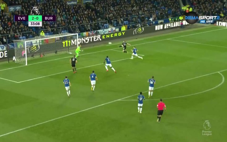 Евертън - Бърнли 2:0 /първо полувреме/