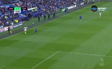 В 70 ата минута на двубоя между Кардиф и Кристъл Палас