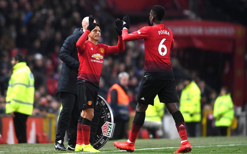 Две от звездите в Манчестър Юнайтед Алексис Санчес и Пол