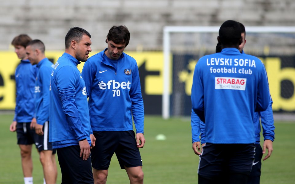 Отборът на Левски проведе последната си тренировка на своя стадион