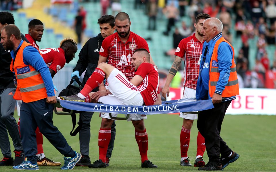 Десният краен защитник на ЦСКА Иван Турицов учудващо беше в