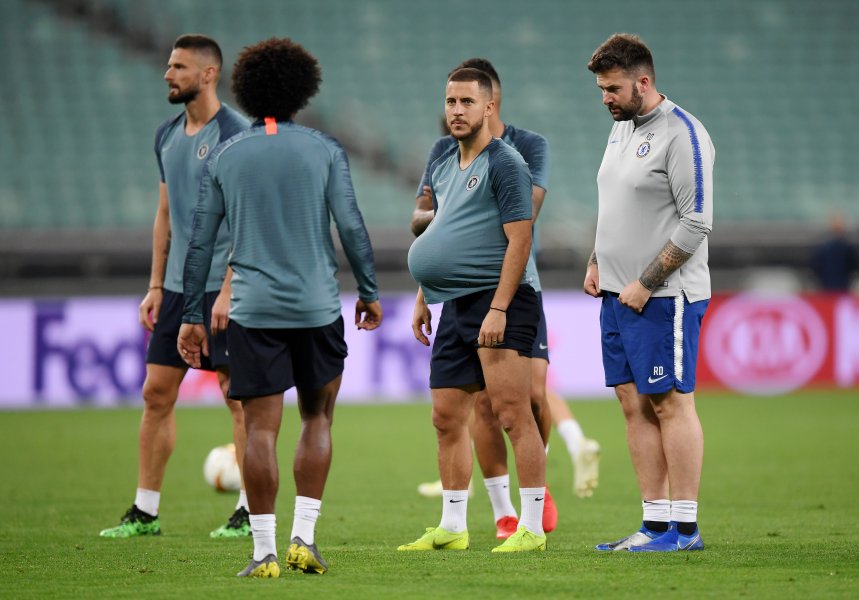 Челси официална тренировка финал Лига Европа 2019 май Баку1