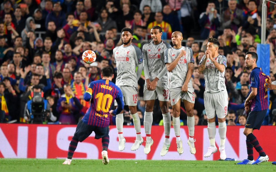 Голът на Лионел Меси за Барселона срещу Ливърпул в първия