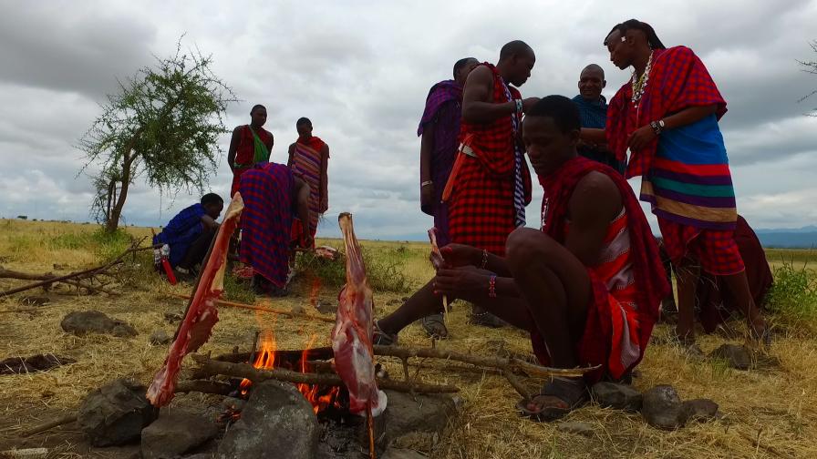 Прясна кръв и сурово месо - менюто на масаите