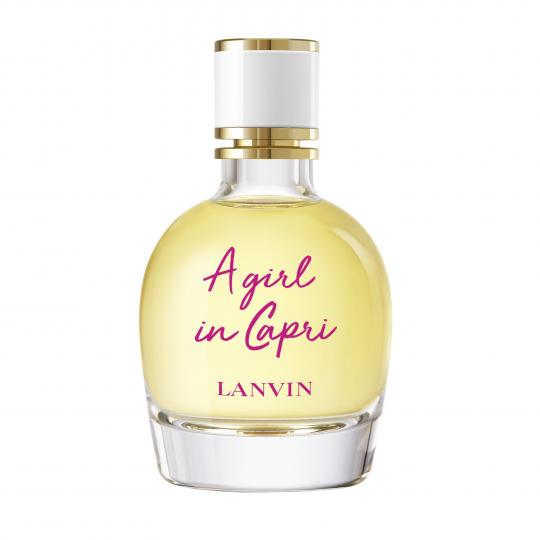 <p><b>Lanvin A Girl in Capri</b></p>

<p>Пасторалната сладост на овощните и цветните градини, преливащи от цвят. Композицията се разтваря с лимон Primafiore за едно оптимистично ухание, подобно на следобедното слънце, което излива ослепителната си светлина по тротоарите на тихите улички. Този лимон се отличава с изключителното качество на ароматното си етерично масло и постоянния цъфтеж, който изпълва целогодишно улиците с опияняващото си ухание. Бергамотът смекчава жизнерадостното начало, а розовият пипер носи усещане за дяволита игривост. Сърцето на аромата изважда на показ безпрецедентната деликатност на малко известно бяло цвете. Разцъфналите цветчета на грейпфрута са подобни на тези на нероли, но са по-искрящи, по-живи и смело може да кажем по-елегантни. Те разкриват своето изключително изискано и грациозно ухание. Базовите нотки привнасят загадъчния резонанс на суха дървесина. След като се е носела дълго по вълните, тази скъпоценна дървесина намира своята заслужена почивка на плажа. Мистерията на парфюма се изразява чрез това дървесно ухание, а интензивността му напомня за древни легенди. На финала белият мускус придава нежност и хармония, добавяйки деликатен полъх към парфюмния шлейф.</p>