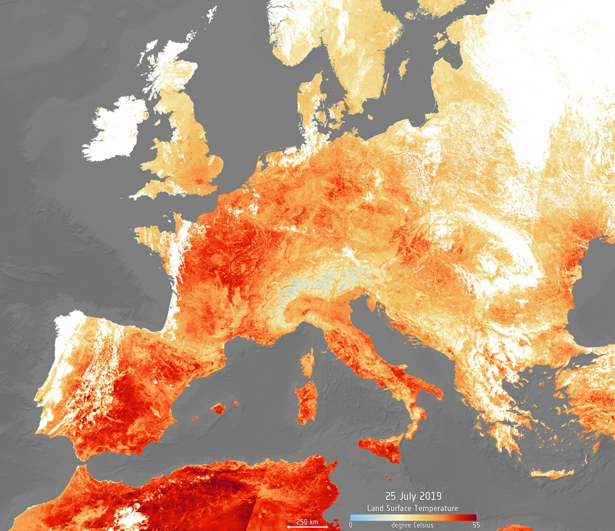 Рекордни горещини в Германия, Белгия и Франция.
Термометрите в Париж и Берлин показваха над 40 градуса
